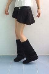 Hazel unbalanced checkered skirt