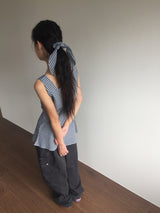 チェック柄ワンピース + シュシュ (2color)