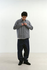 One Pocket Regular Check Shirt (Navy)