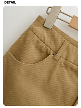 brown corduroy midi skirt