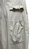 (2color) Frill Pocket Wide Cotton Buckle Pants