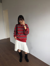 Grunge knit cutout skirt(3color)