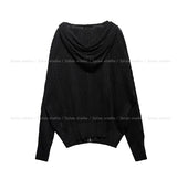Via See-through Knit Hood Zip-up