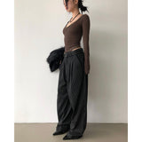 [UNISEX] ストライプカーブドスラックス
