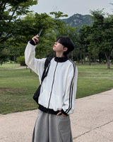 Lift color block track zip-up