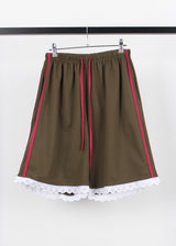 LACE TRACK LINE HALF PANTS