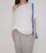 ケイシー ワンショルダー リネン 半袖 Tシャツ