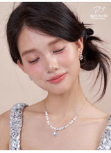 Fantasy Moon Gemstone Pearl Necklace