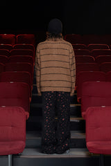 STITCH RUGBY POLO KNIT / DARK BEIGE