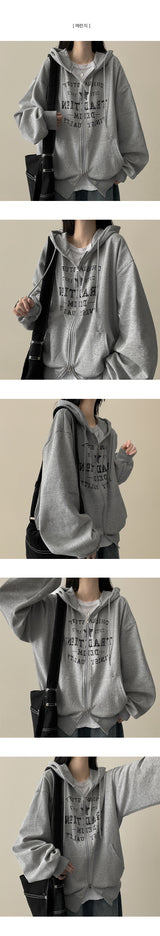 Vision Star Lettering Two Way Hooded Zip-Up