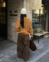 [ORIGINAL] バゲットケーブルオーバーサイズVネックニット