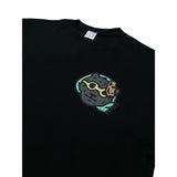 PEANUT STAIN - Not Sleeping Bear With Me Black Oversized Tshirt