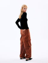  Paisley Corduroy Pants_Brick