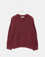 Lati Basic Wool Round Neck Loose Fit Long Sleeve Knit