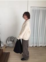 ルネットショールカラーケーブルニット