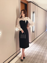 26SS★ メラージュシフォンカラータイHラインワンピース