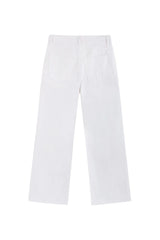 White Flare Washed Jeans