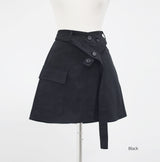 Manir Button Belt Skirt