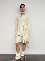 (SET) WARMER SKIRT & MILD LEG WARMER _GREY