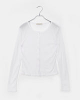 Amoo see-through ribbed long-sleeved cardigan