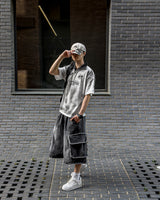 Daily Dirty Washing Collar Short-Sleeved T-shirt