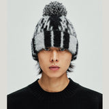 navajo pattern beanie black