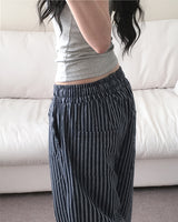 [Unisex/Summer Pants] Lev Linen Stripe Banding Pants (4 colors)