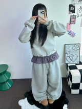 SNOW WING BALLOON GLEECE LONG PANTS 🤍🖤🧸3COLOR