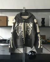 BT Skull Jagard Cowichan Knit Zip-Up (2C)