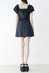Verissa shirring puff one-piece