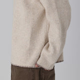 Contrast Stitch Round Knit