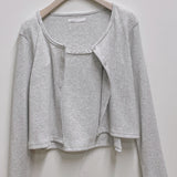 Fallin Sleeveless Cardigan Set