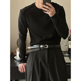 [MUSCLE FIT] Shoulder cutting knit sleeves(3color)