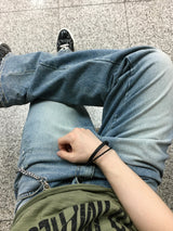 ソルティンセミフレアウォッシュ加工デニムパンツ
