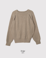 JF Slit Round Rib Loose Knit (5color)