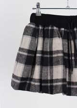 CHECK BALLOON SKIRT