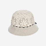 Manon Tied Crochet Hat (Ivory)