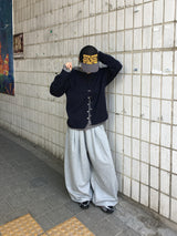 08 ベーシックピンタックワイドスウェットパンツ (4c)