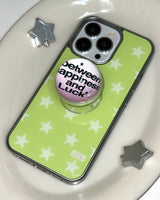 [made] soda jelly star lightgreen phone case (epoxy silver bumper)
