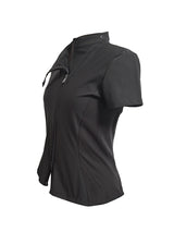  CURVED ZIP-UP SHIRT . DARK BROWN