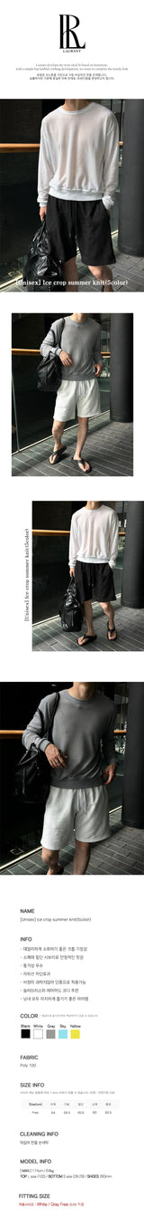 [Unisex] Ice crop summer knit(5color)