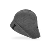 VA Patch Wide Brim Knit Bucket Hat / Gray