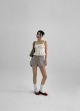 [MADE] ピンキーチェックバンディングショーツ