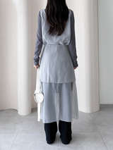 button sheer dress (3color)