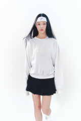 Point Ribbon Sweatshirt White