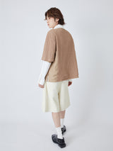 COLLARLESS LACE ZIPPER SHIRTS