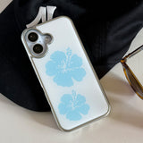 [Epoxy] hibiscus(white) シルバー バンパーケース