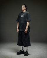 Washed destroyed bermuda P dusty gray