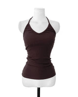 lin silver slim halter TOP