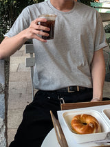 [Premium] Cool U-neck short sleeve T-shirt